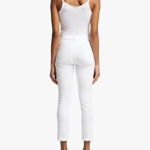 7 For All Mankind| Crisp White Ankle Length Distressed Skinny Jeans Sz 26